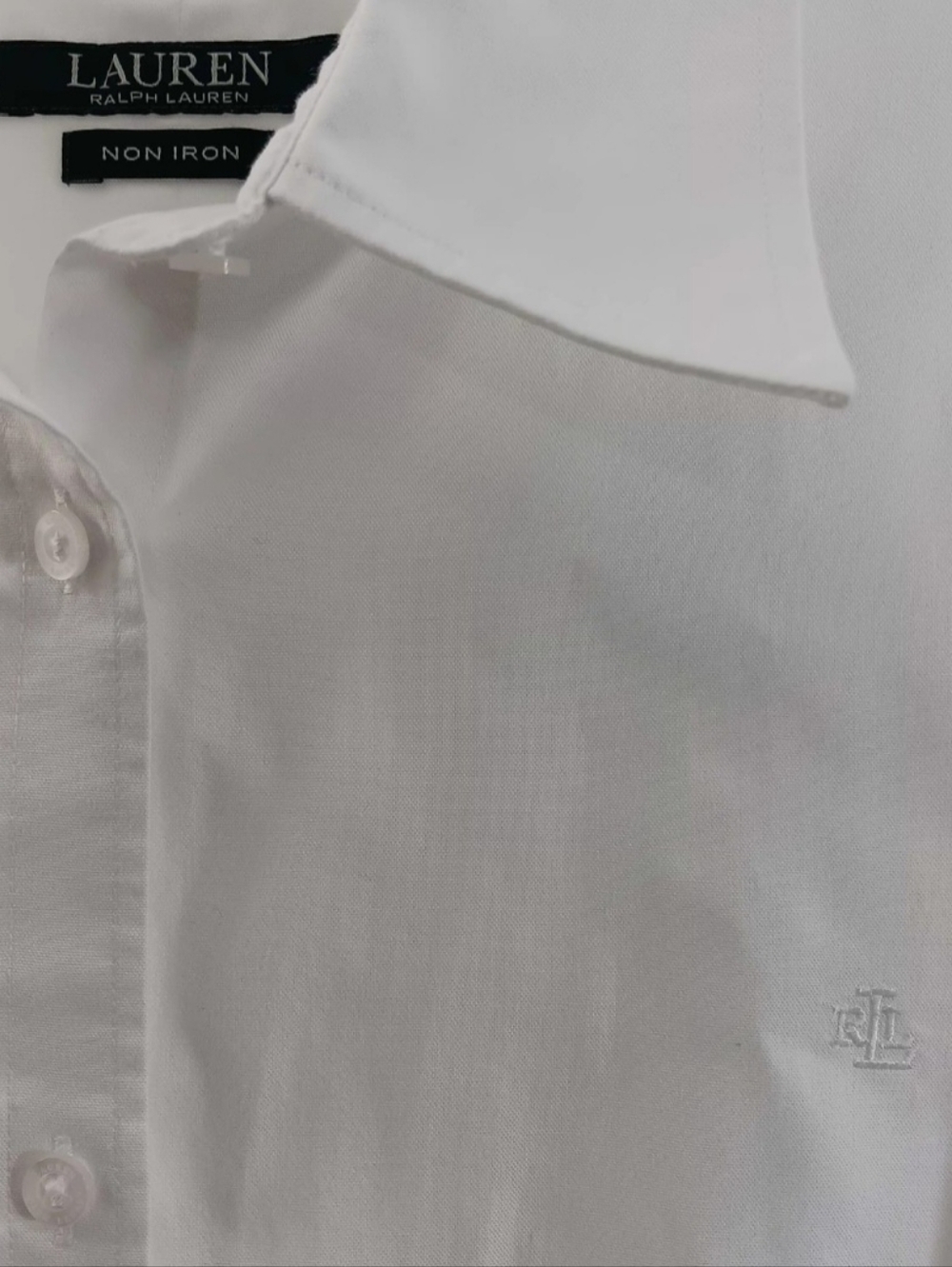 LAUREN Ralph Lauren Women's White Cotton Shirt Long Sleeve Button Down‎ Blouse - Picture 2 of 7
